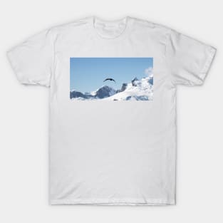 South polar skua over the Neumayer Channel, Antarctica T-Shirt